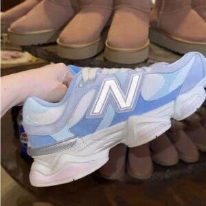 New Balance Women's Light Blue and White Sneakers